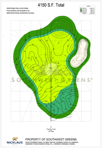 Southwest Putting Green Template 4150sf