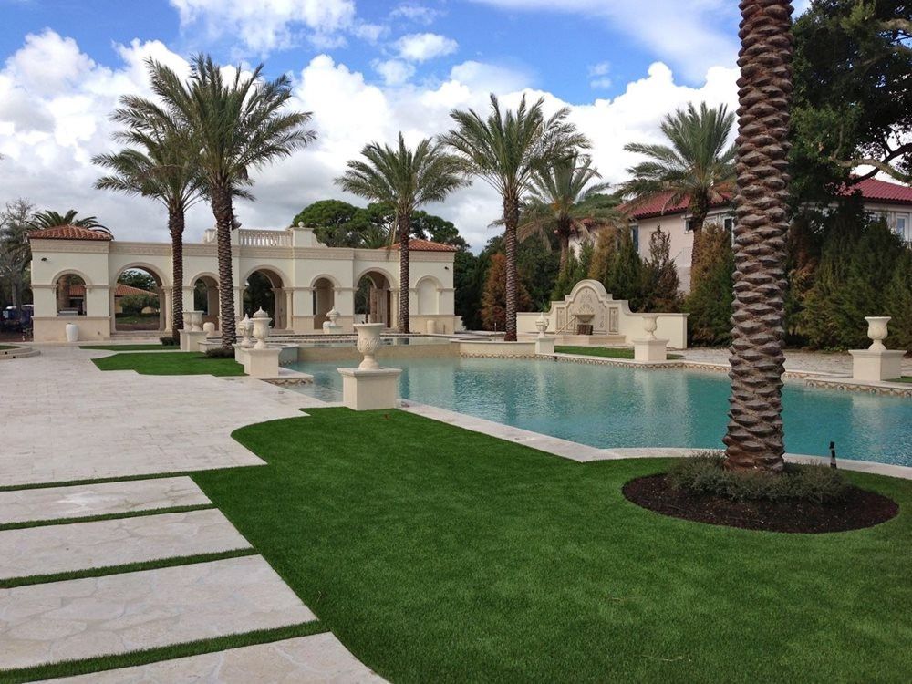 Asheville artificial grass landscaping for resorts and event spaces