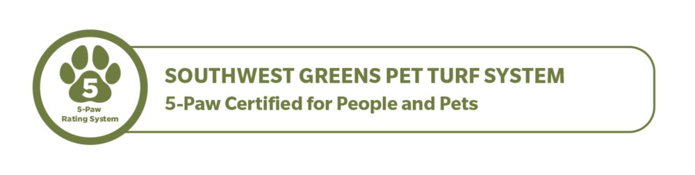 Southwest Greens of Asheville Pet Turf System 5-Paw Certified for People and Pets