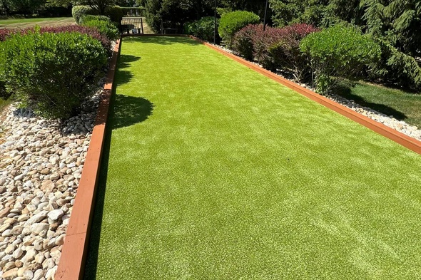 Asheville Bocce Ball Court featuring artificial grass