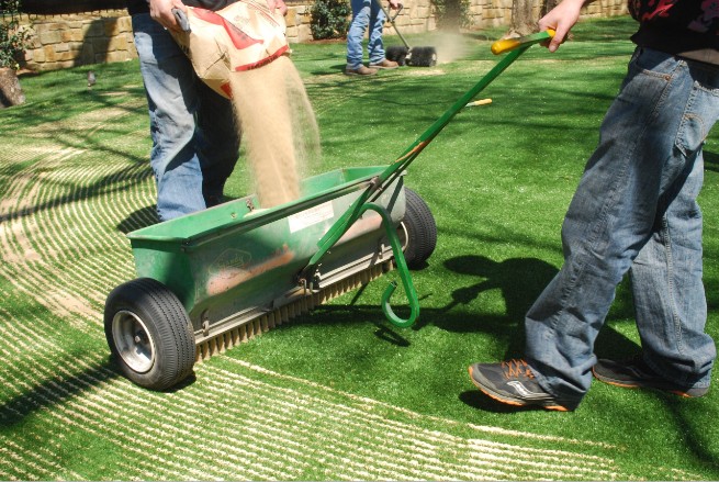 Asheville artificial grass installation - base layer