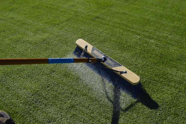 Asheville artificial turf installation - infill
