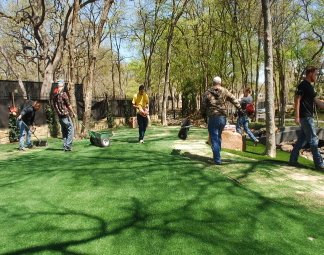 Asheville artificial grass installation - base layer