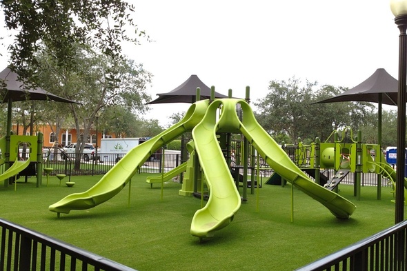 Asheville playground with artificial turf